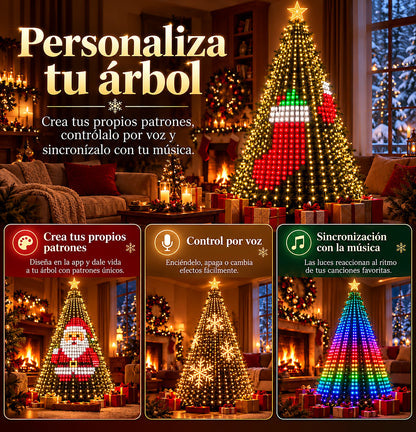 Personaliza tu árbol: patrones, control por voz y sincronización con música